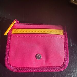 Lululemon True Identity Card Case NWT – Raspberry & orange